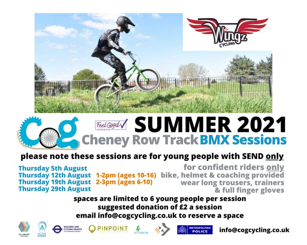 BMX Sessions For Young People With SEND At Cheney Row Track